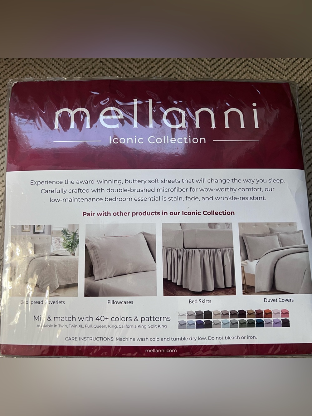 Mellanni Queen 4-Piece Sheet Set in Light Gray - Picture 2 of 2